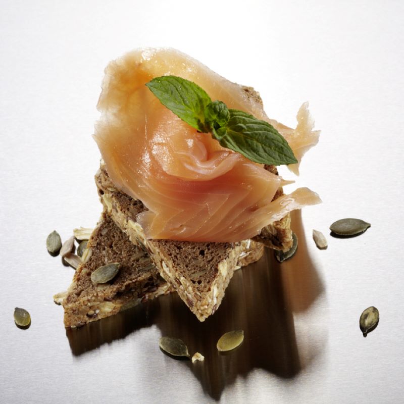 Hüttenstick mit Lachs-slides