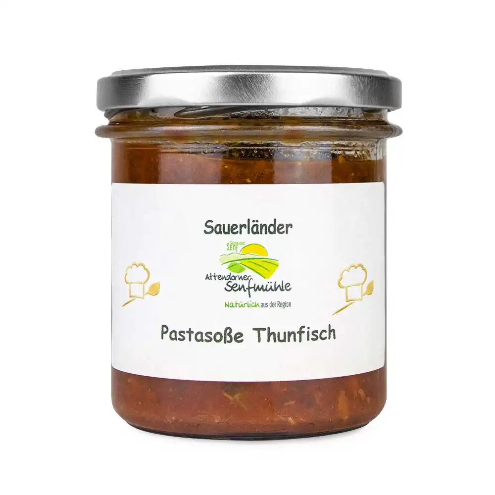 Pastasoße Thunfisch von der Attendorner Senfmühle