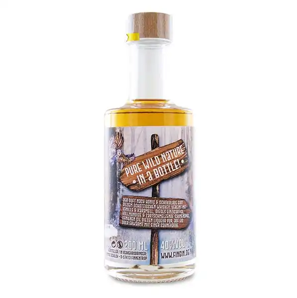Tom's Woodmountain Whiskey-Liqueur in der 0,2 Liter Flasche von Tom's Fin Gin-zoom