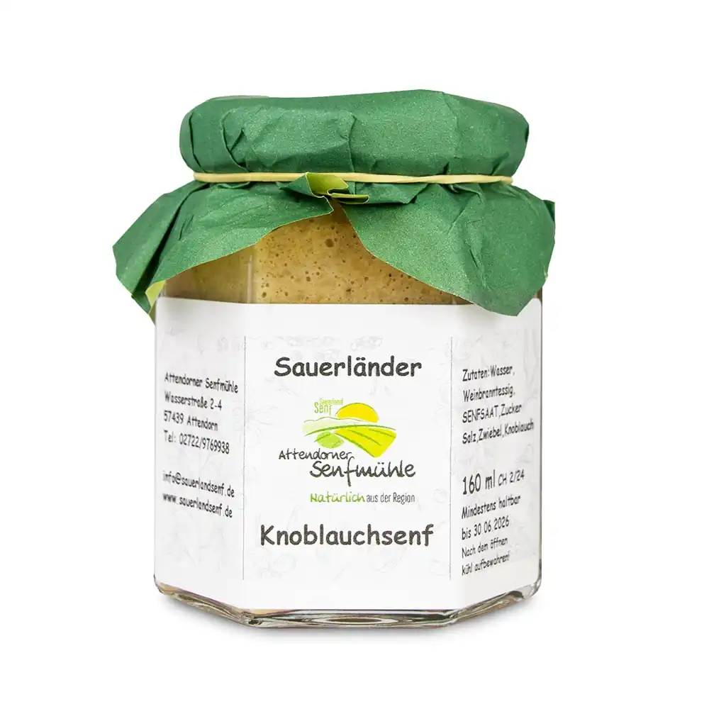 Knoblauchsenf von der Attendorner Senfmühle