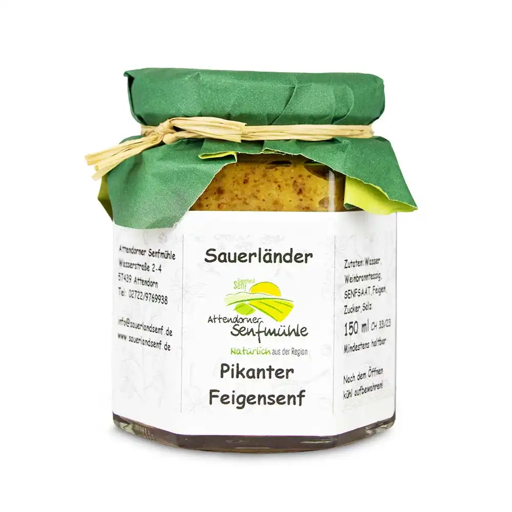 Pikanter Feigensenf von der Attendorner Senfmühle