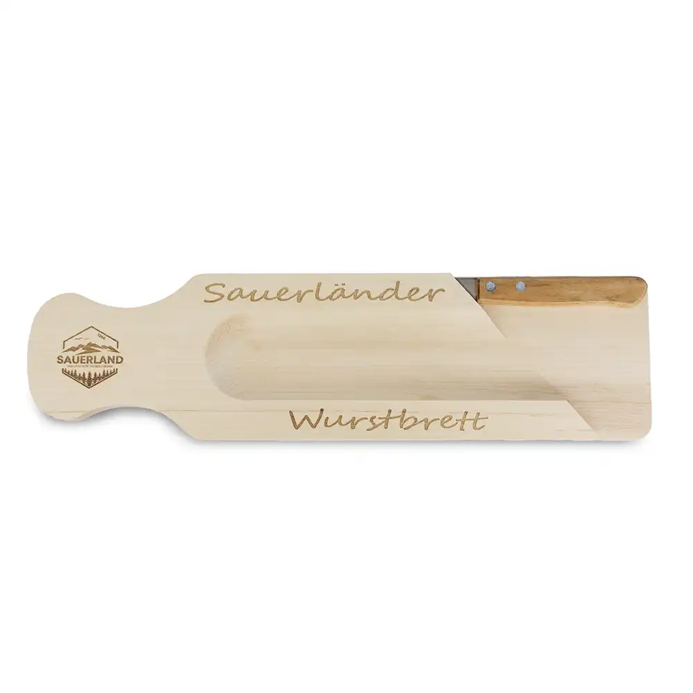 Sauerländer Wurstbrett mit Messer-slides