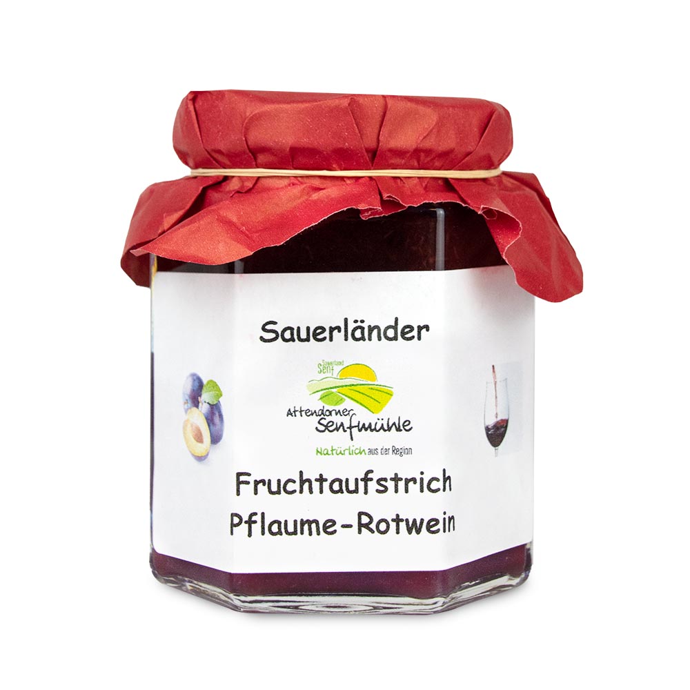 Pflaume-Rotwein Fruchtaufstrich von der Attendorner Senfmühle