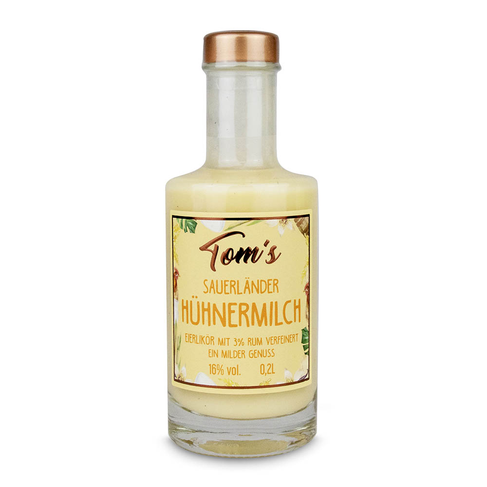 Tom´s Sauerländer Hühnermilch, Eierlikör mit Rum 200ml