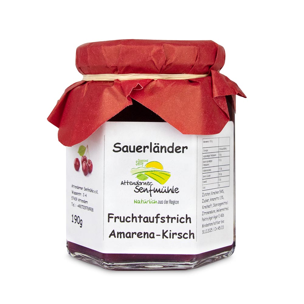 Amarena-Kirsch Fruchtaufstrich von der Attendorner Senfmühle