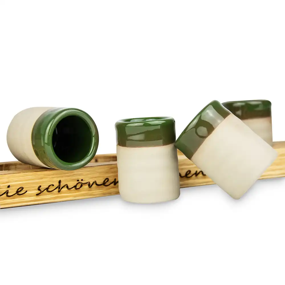 Schnapslatte mit 6 Keramikbechern-slides