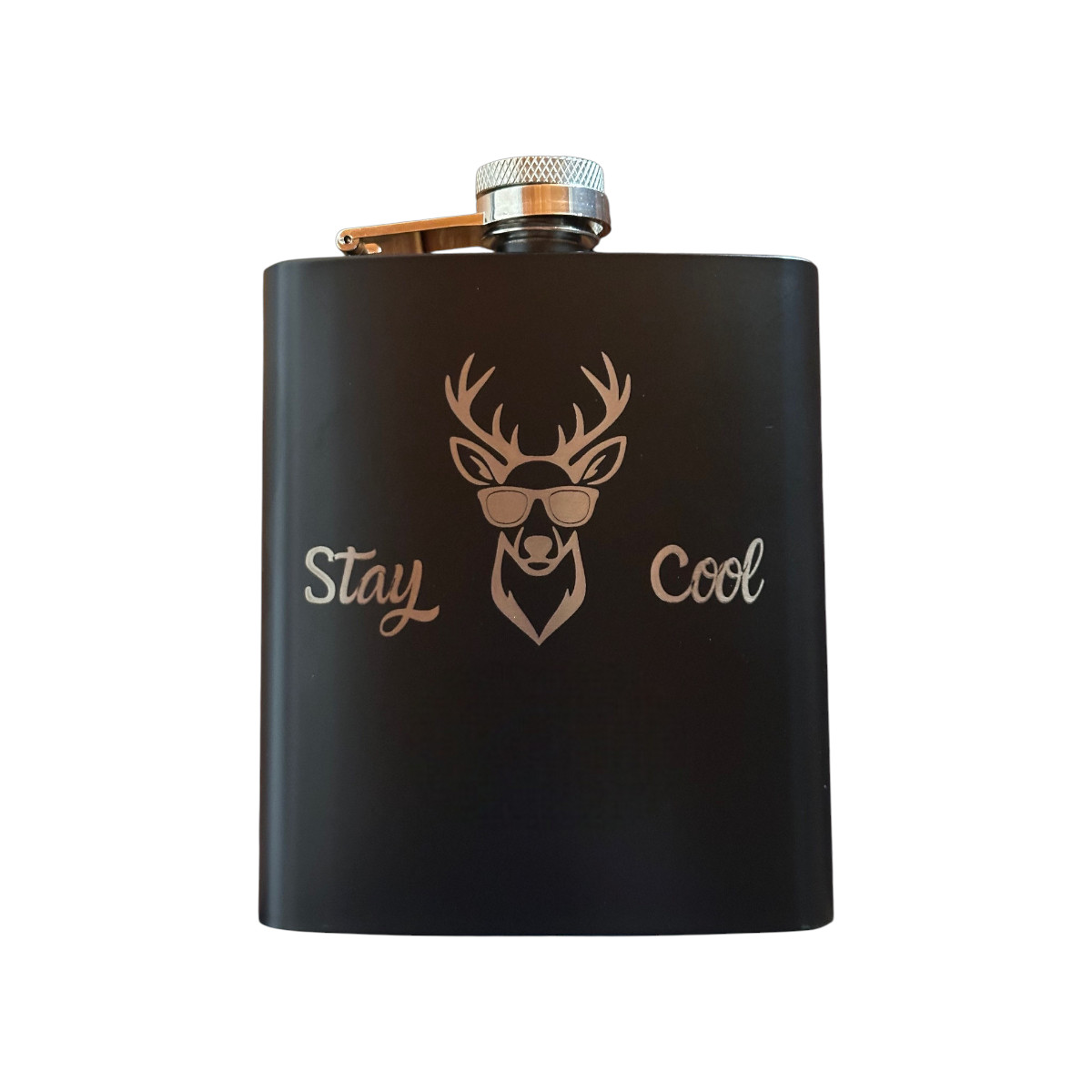 Flachmann Stay Cool zum personalisieren