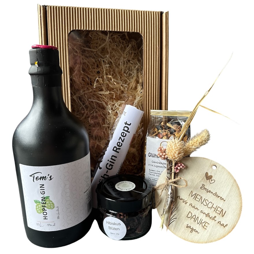 Winterliches Glüh-Gin Geschenkset verpackt